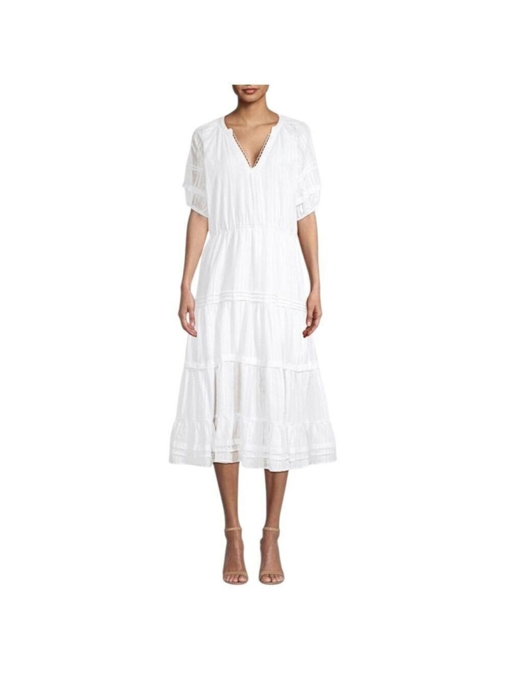 Betsey Johnson Spectator Tiered Midi Dress Sz M
